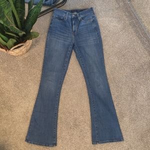 Banana Republic Premium Denim Blue High Rise Flare Jeans